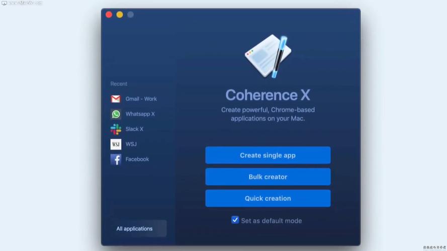 万事屋转载一个苹果电脑的应用程序coherencexformac将网站转变为mac